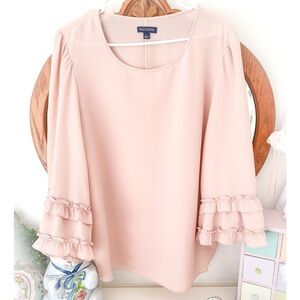 Max Edition Cream Ruffle Sleeve Blouse